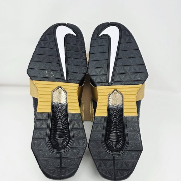 Nike Romaleos 4 Weightlifting Shoes Black Metallic Gold CD3463-001 Men\'s Size 12